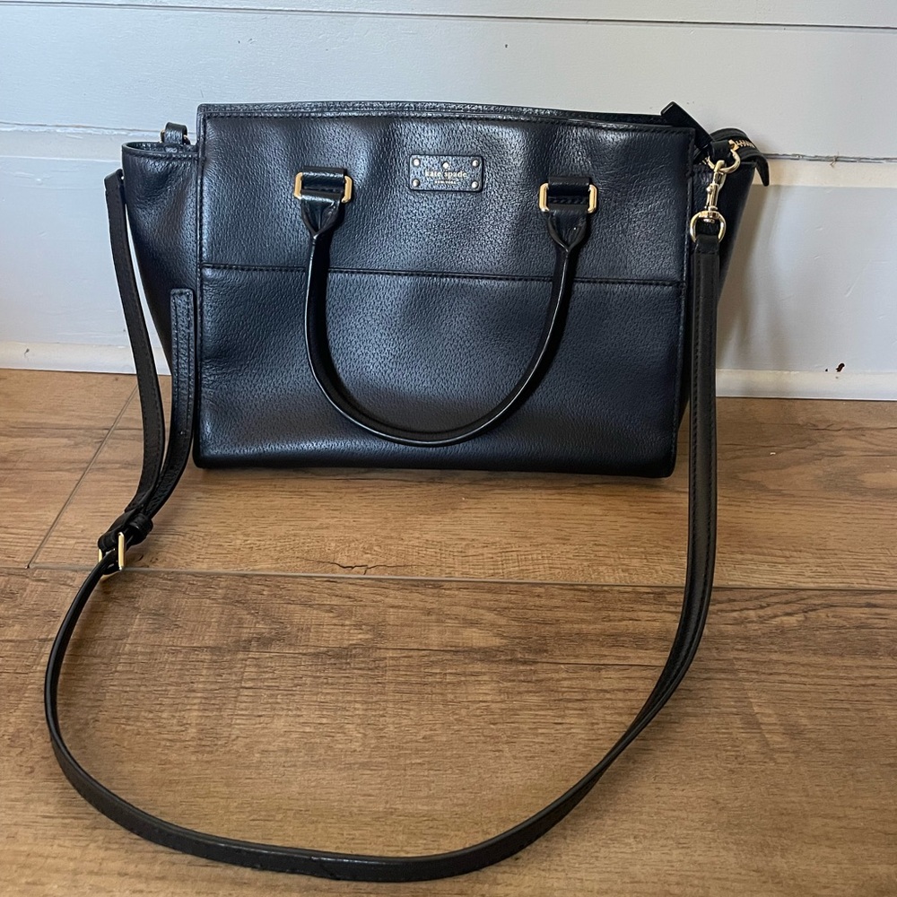 Black leather Kate Spade purse